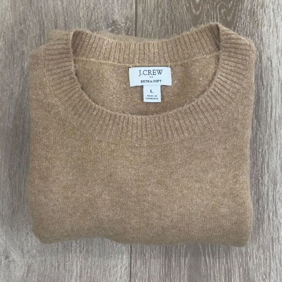 J Crew Extra Soft Yarn Wool Blend Crewneck Sweater Size Large Style BU223 - Picture 1 of 12